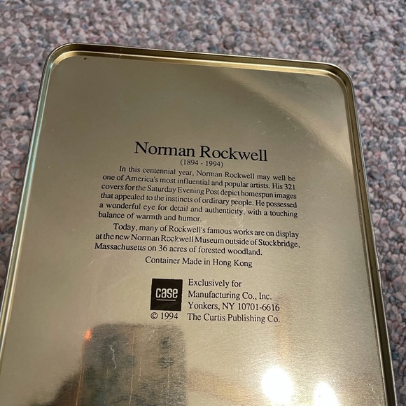 Vintage 1994 Norman Rockwell tin Exclusively for Case Manufacturing Co. - Picture 9 of 11